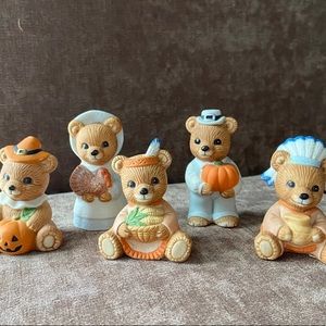 Home Interiors Harvest Bear Figures Vintage